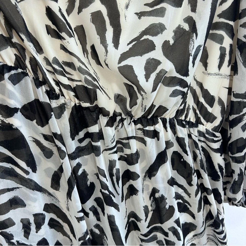 Alexis x Target Botanical One Shoulder Ruffle Maxi Dress Black Womens L - Picture 10 of 10